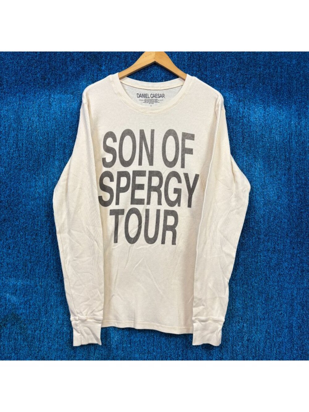 Daniel Caesar "Son Of Spergy Tour" Graphic Thernal Long Sleeve Shirt Size L